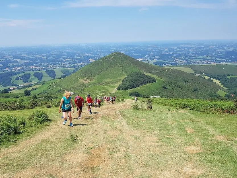 Vue sur Espelette ville du pays basque